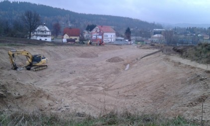 Výstavba rychlostky Liberec - Jablonec pod rozhlednou. Datum: 18.11.2016.