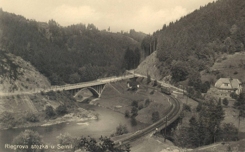 Historická fotografie zachycující Spálovské mosty (soumostí) krátce po dostavbě v roce 1938. © Zdroj: fotohistorie.cz.