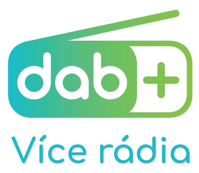 Logo DAB+ - Více rádia - Informační portál o digitálním rozhlasovém pozemním vysílání.